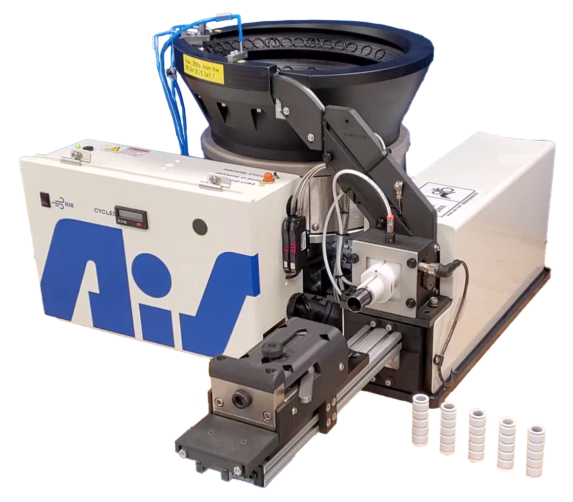 AIS ASP-1 O-ring assembly machine with a 6 position shuttle fixture.