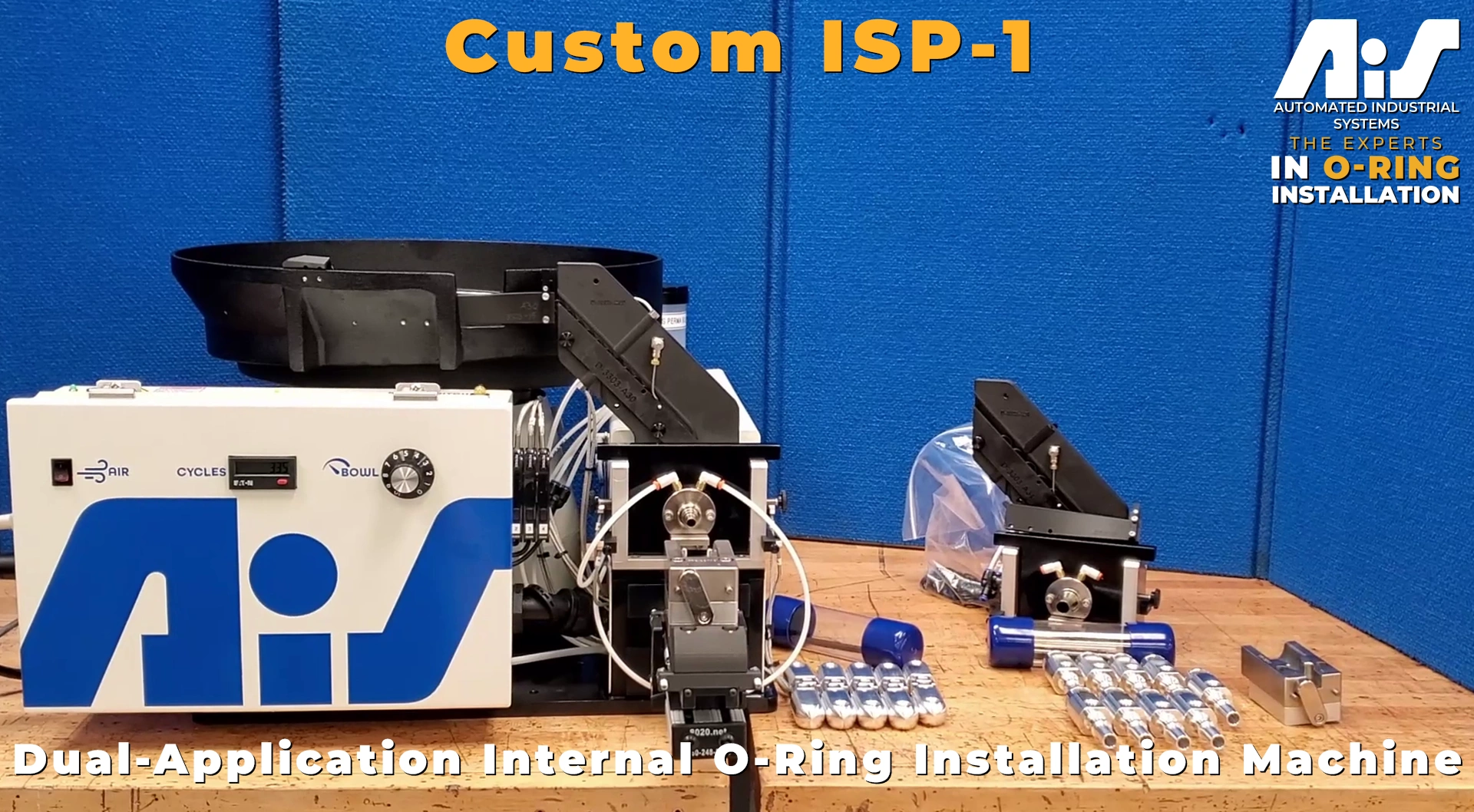AIS - Custom ISP-1 - Internal O-Ring Installation/Assembly Machine - 2 O-Rings In 2 Different Parts - Away Photo