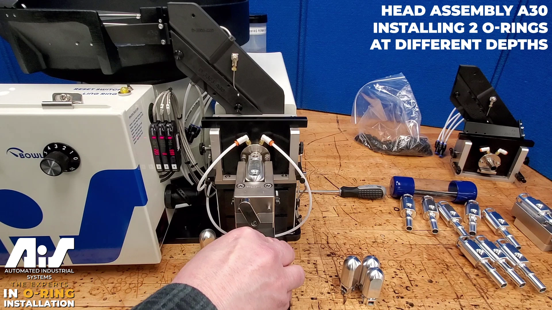 AIS - Custom ISP-1 - Internal O-Ring Installation/Assembly Machine - 2 O-Rings In 2 Different Parts - Installing - 1