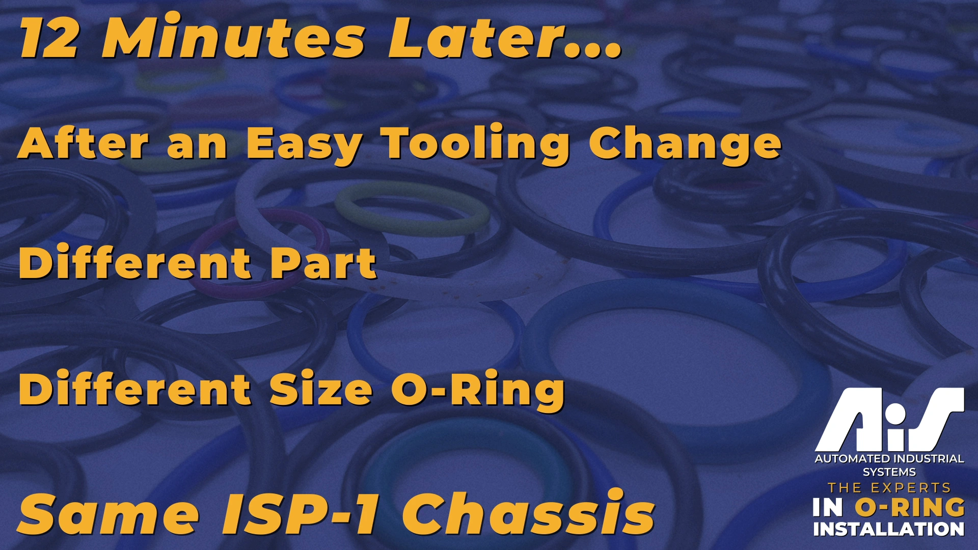 AIS - Custom ISP-1 - Internal O-Ring Installation/Assembly Machine - 2 O-Rings In 2 Different Parts - Change Over