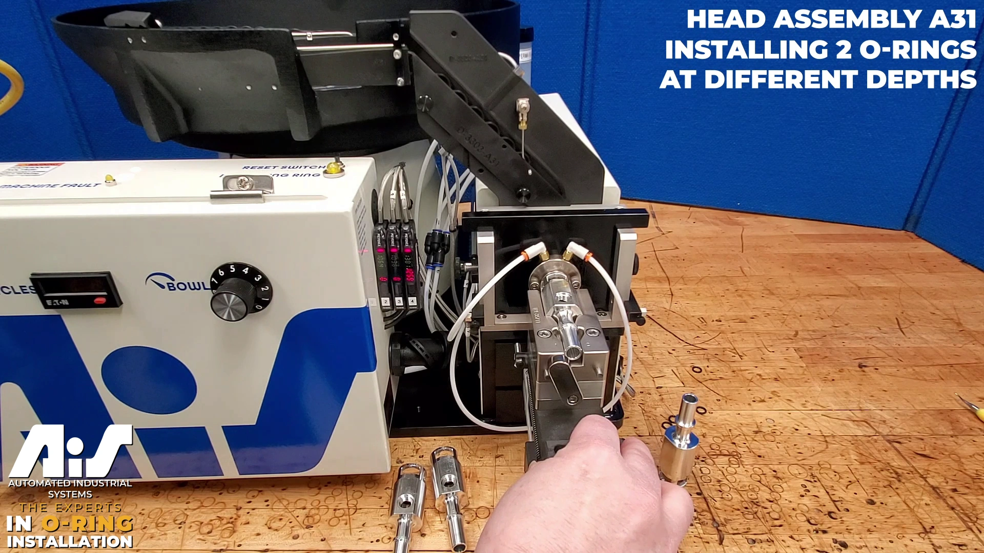 AIS - Custom ISP-1 - Internal O-Ring Installation/Assembly Machine - 2 O-Rings In 2 Different Parts - Installing - 2