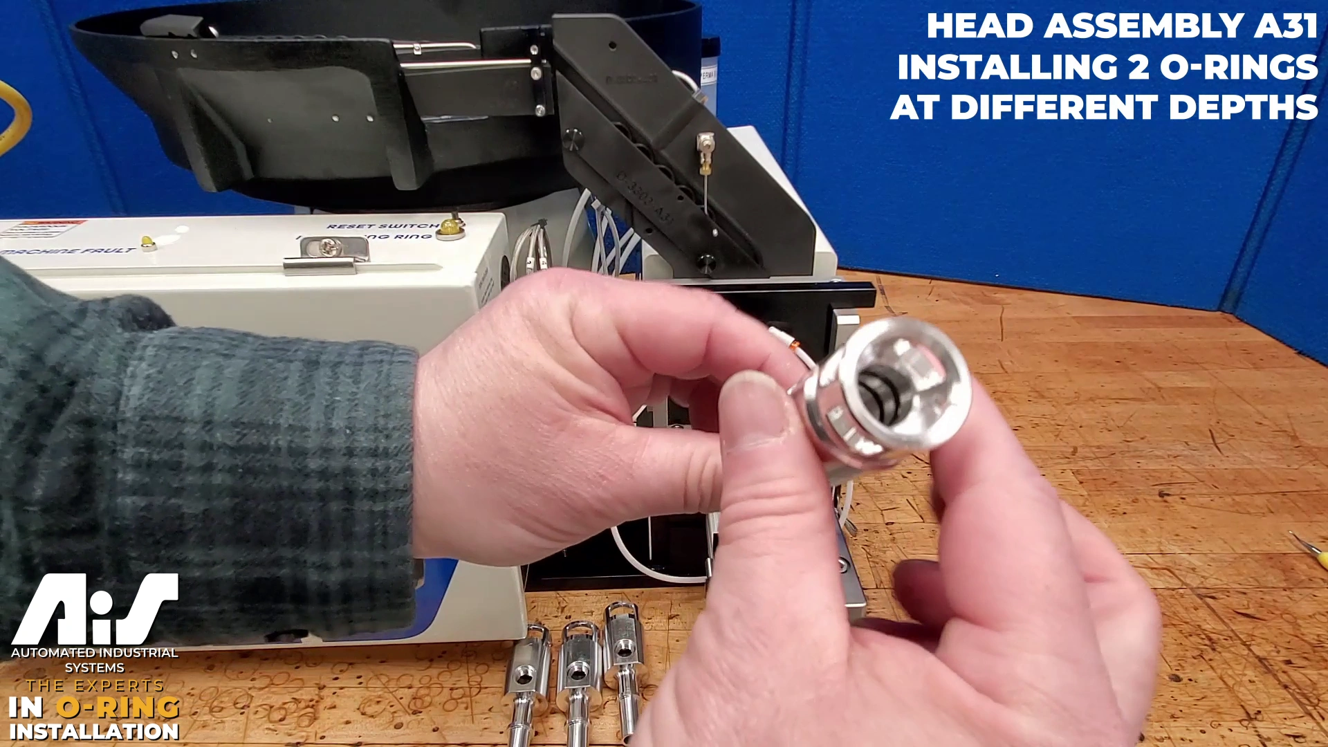 AIS - Custom ISP-1 - Internal O-Ring Installation/Assembly Machine - 2 O-Rings In 2 Different Parts - Success- 2