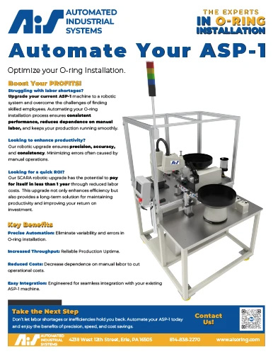 Let AIS Upgrade Your Current O-Ring Installation Machine
